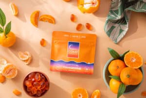Tangerine cannabis infused gummies